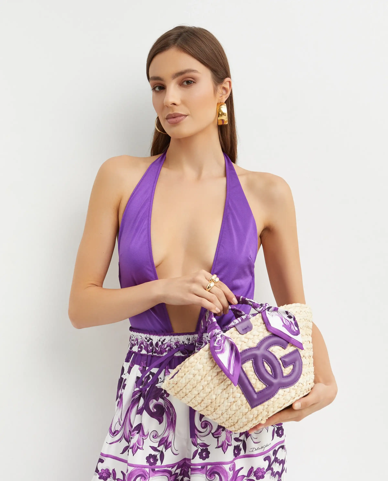 Pleciona torba z logo Kendra Small - Image #1