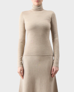 Beżowy sweter z golfem May - Image #0
