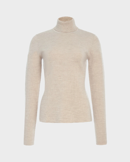 Beżowy sweter z golfem May - Image #1