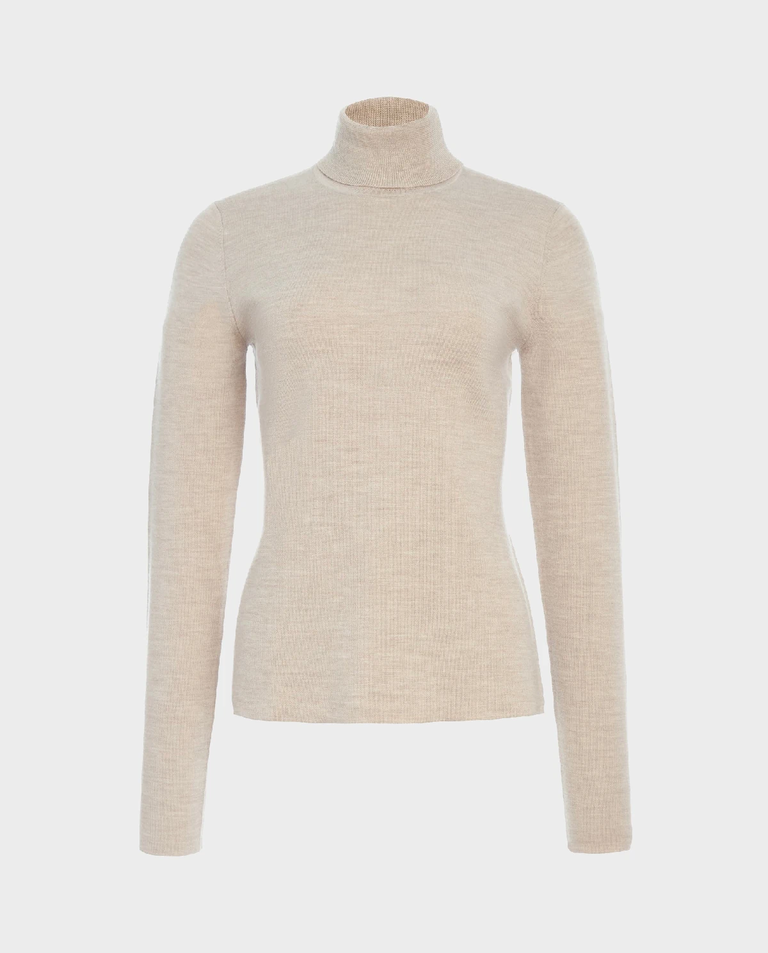 Beżowy sweter z golfem May - Image #1
