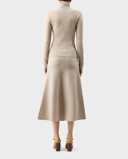 Beżowy sweter z golfem May - Image #3