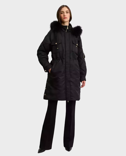 Czarna pikowana parka Scalo - Image #3