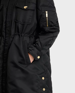 Czarna pikowana parka Scalo - Image #6