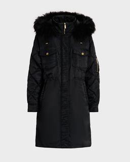 Czarna pikowana parka Scalo - Image #1