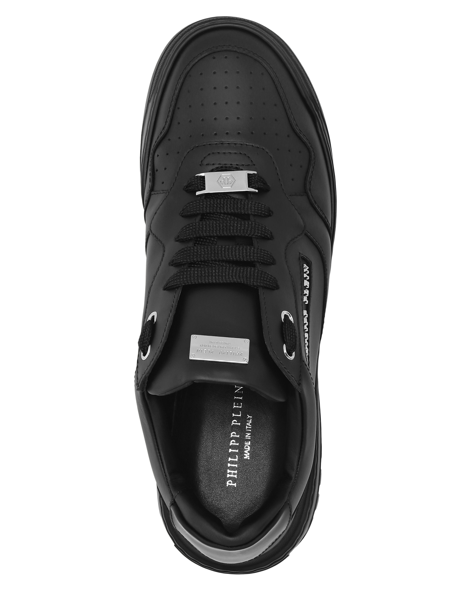Czarne sneakersy z logo Low-Top - Image #2