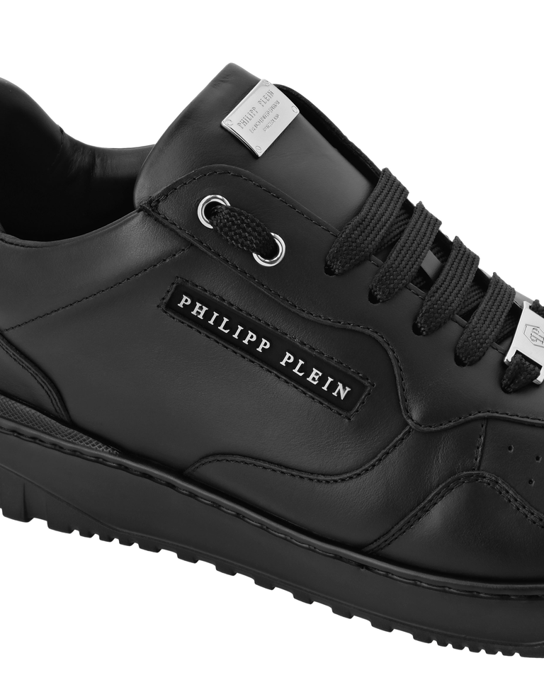 Czarne sneakersy z logo Low-Top - Image #3