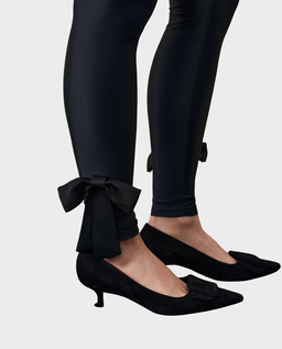 Czarne legginsy z kokardkami Lola - Image #1