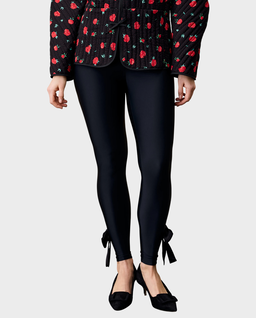 Czarne legginsy z kokardkami Lola - Image #0