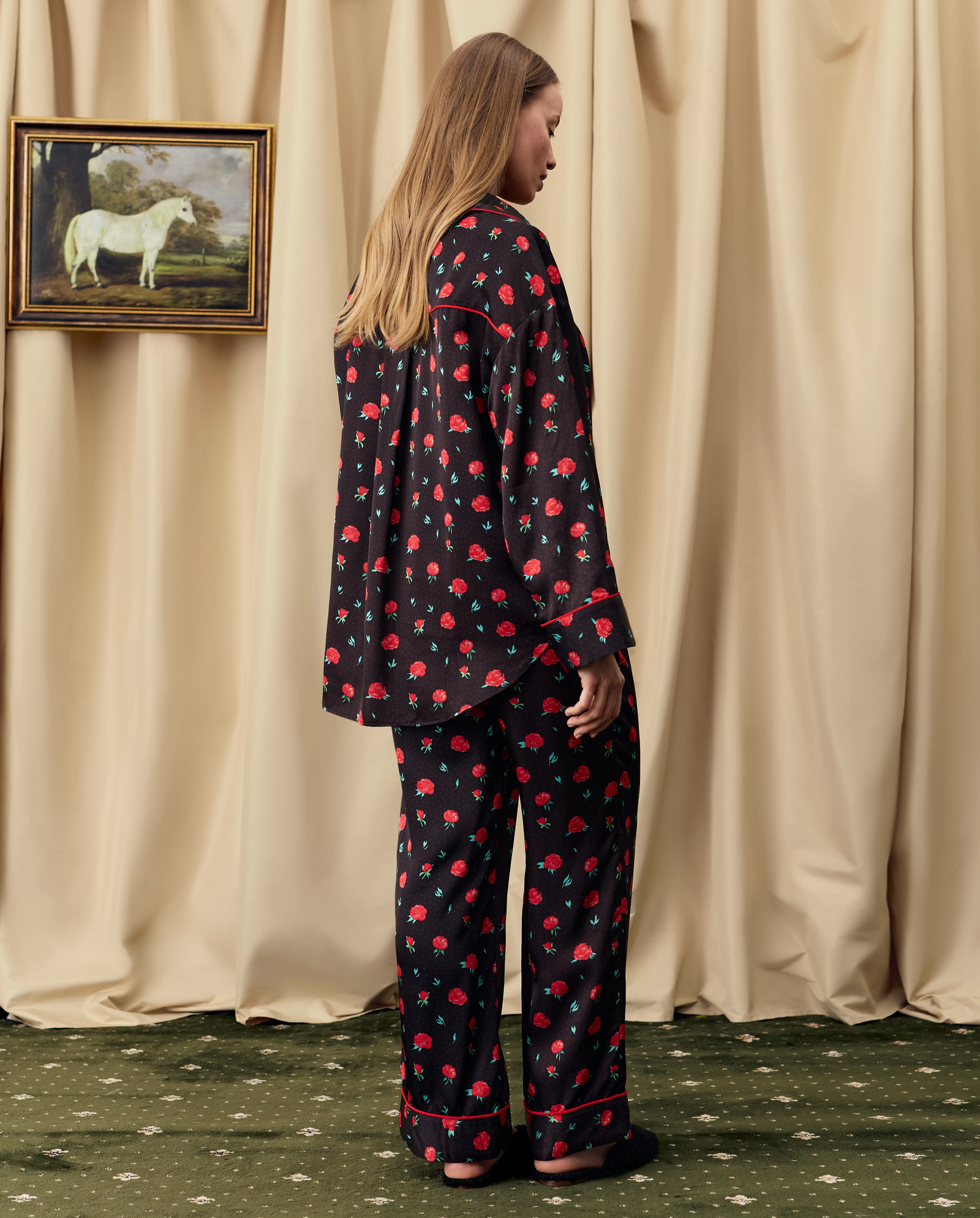 Szerokie spodnie w kwiaty - Image #3