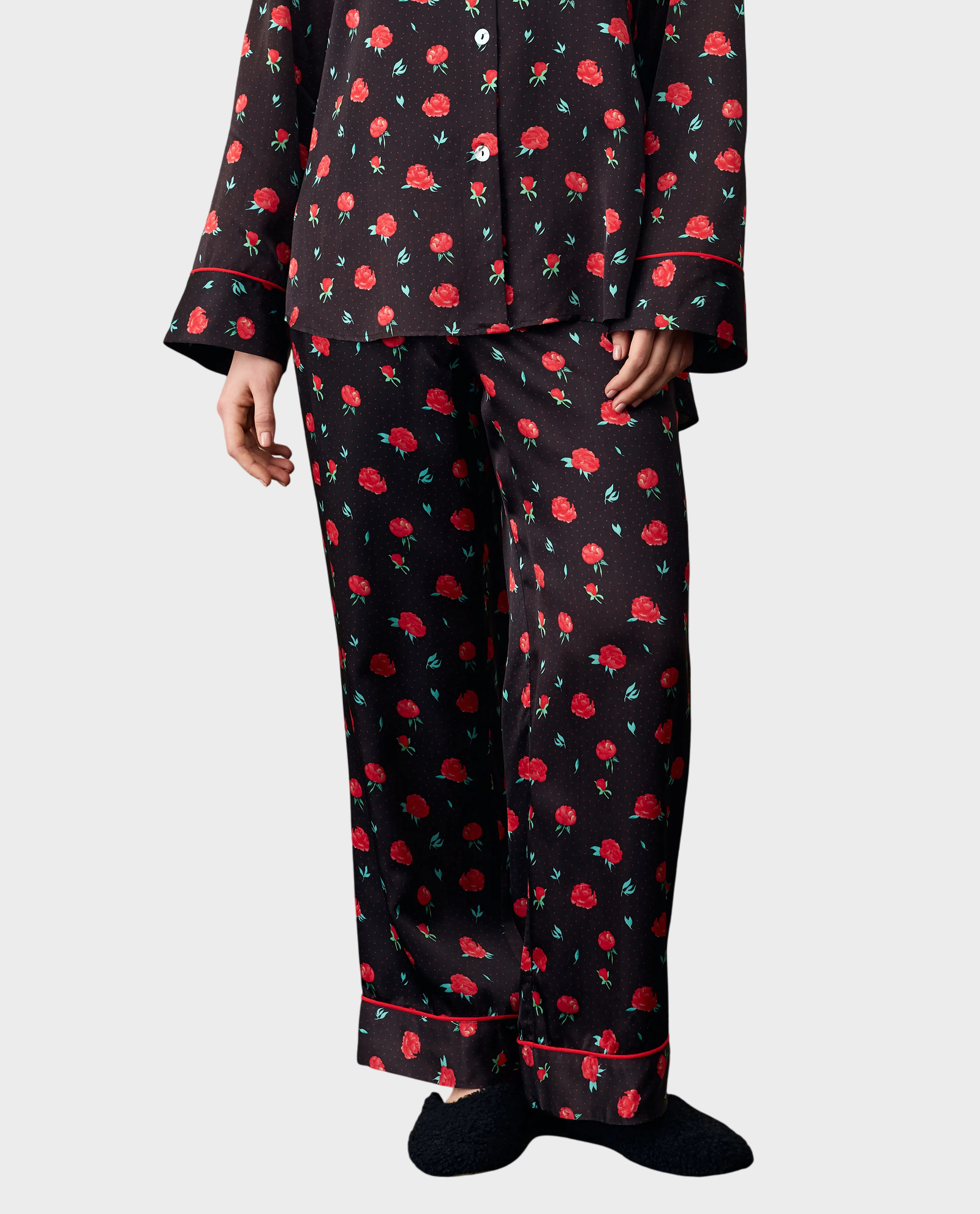 Szerokie spodnie w kwiaty - Image #0