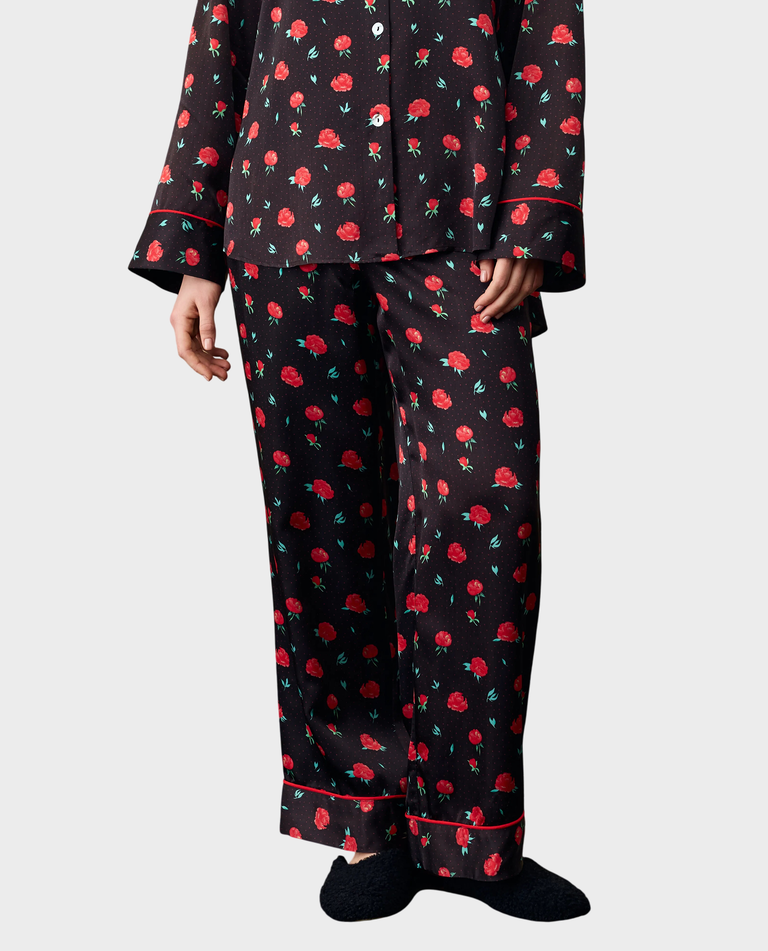 Szerokie spodnie w kwiaty