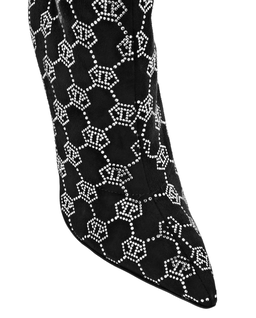 Czarne kozaki na szpilce Strass Monogram - Image #3