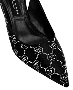 Satynowe szpilki z monogramem - Image #2