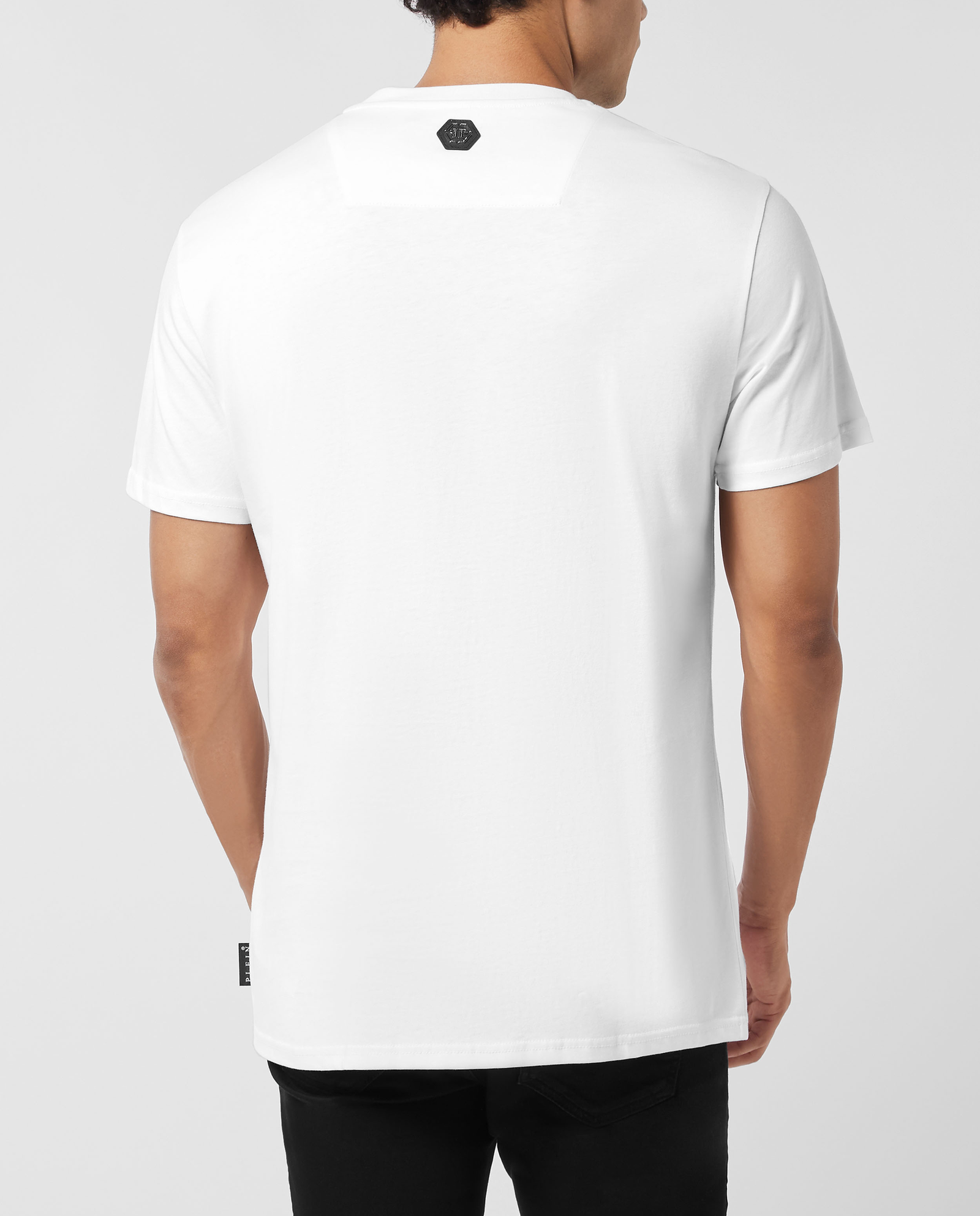 Biały t-shirt z ozdobnym motywem czaszki - Image #3