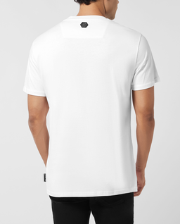 Biały t-shirt z ozdobnym motywem czaszki - Image #3