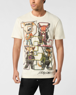 Beżowy t-shirt College Animals - Image #0