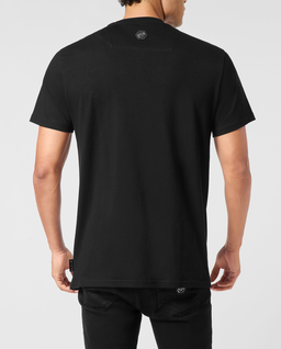 Czarny t-shirt z nadrukiem College Raccoon Stones - Image #3