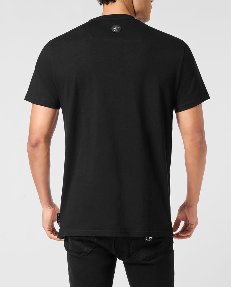 Czarny t-shirt z nadrukiem College Raccoon Stones - Image #3