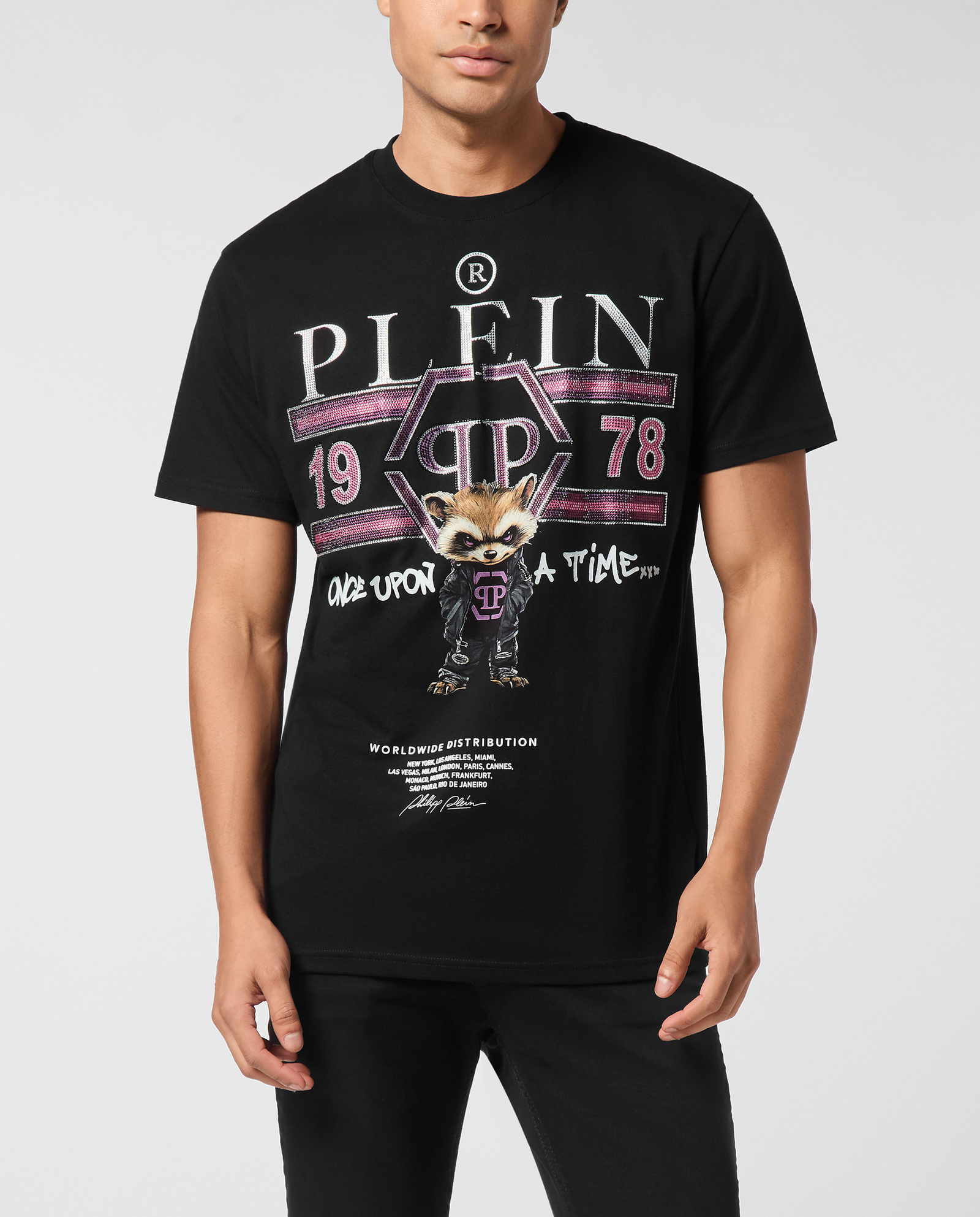 Czarny t-shirt College Animals - Image #0