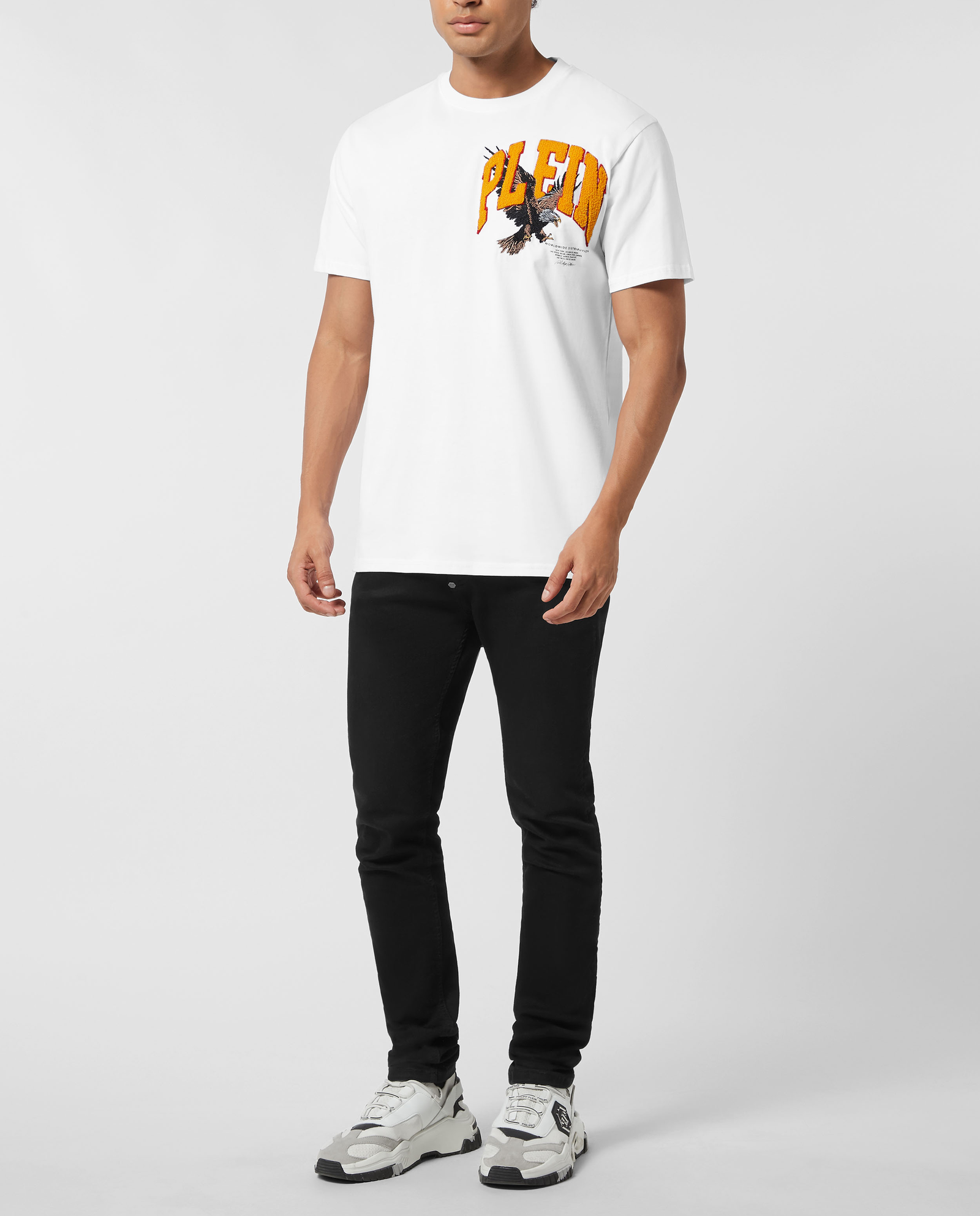 Bawełniana koszulka z naszywką Eagle - Image #2