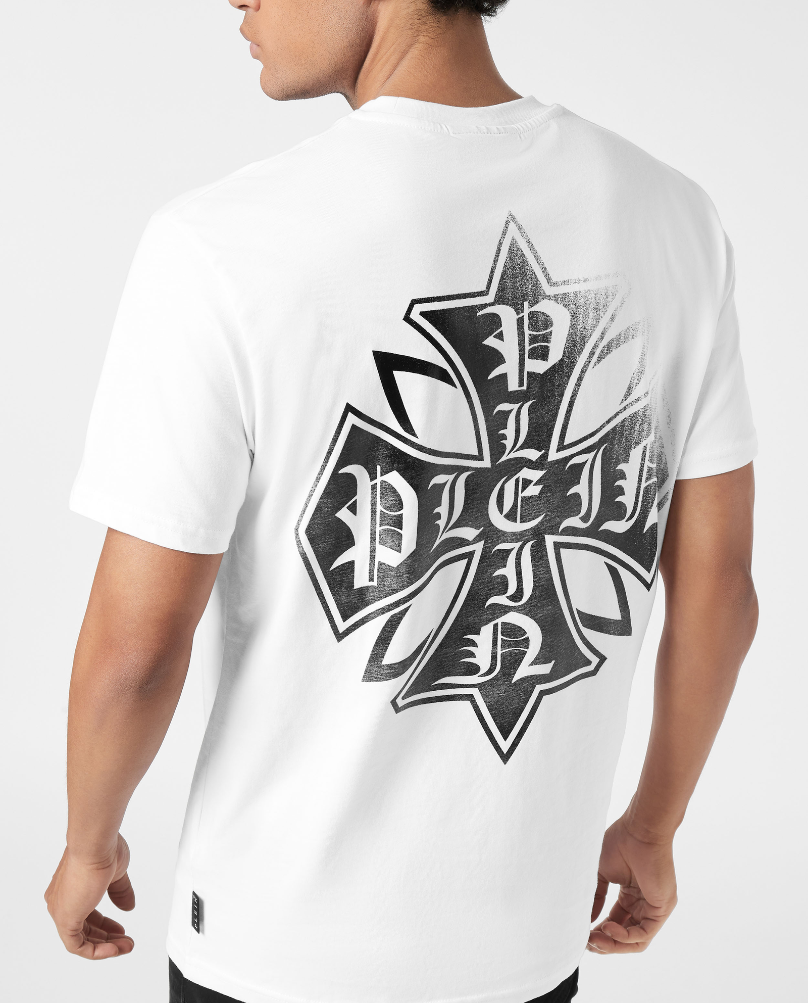 Biała koszulka z okrągłym dekoltem - Image #3