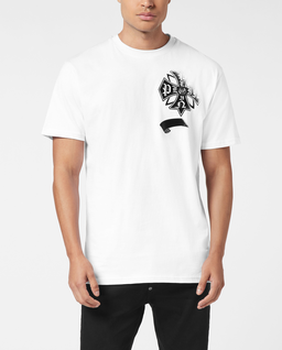 Biała koszulka z okrągłym dekoltem - Image #0