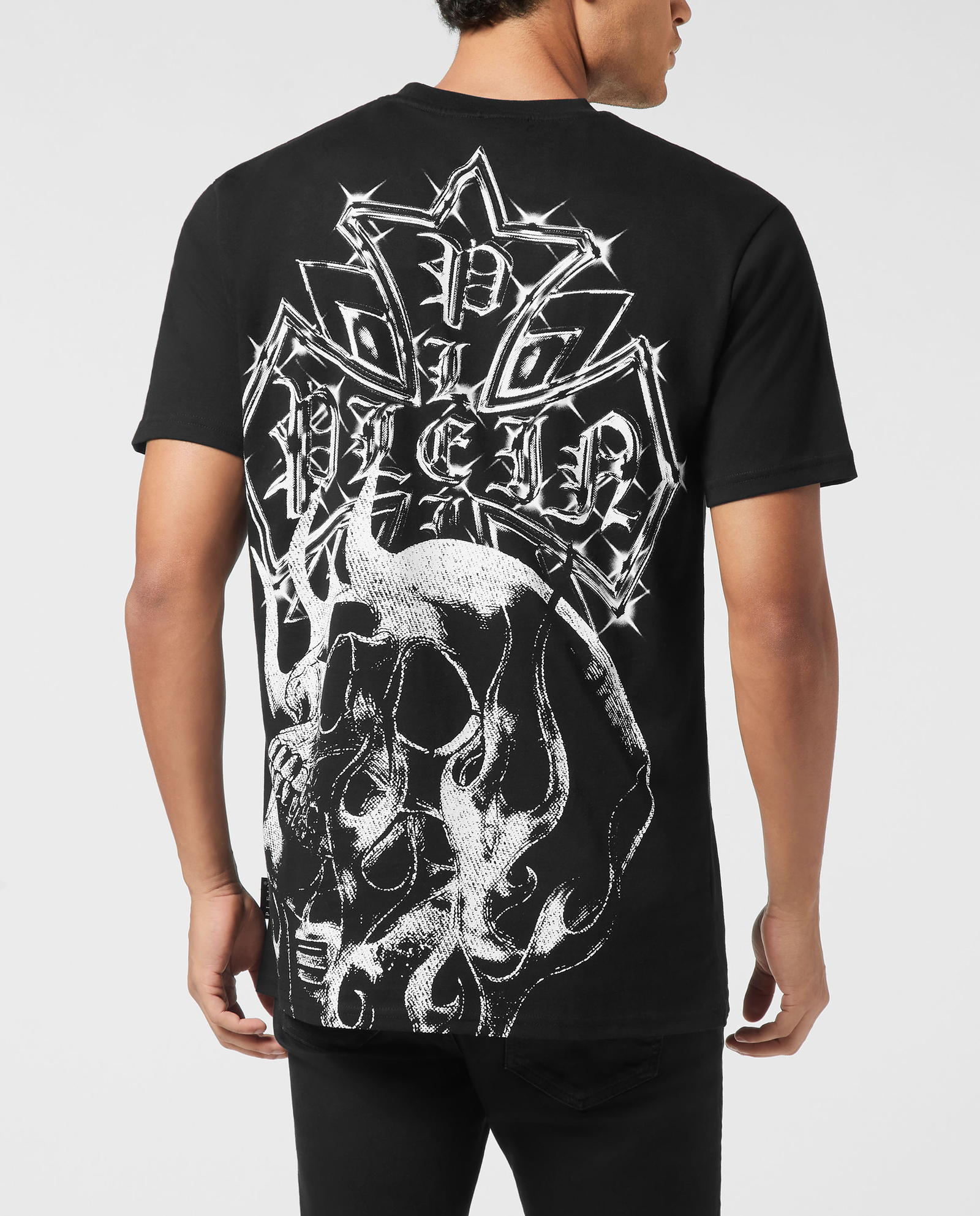 Czarny t-shirt Vintage Crest and Skull - Image #1