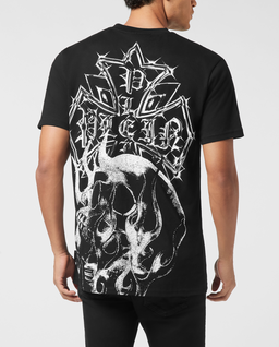 Czarny t-shirt Vintage Crest and Skull - Image #1