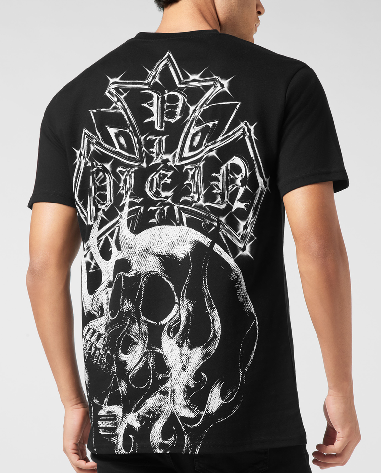 Czarny t-shirt Vintage Crest and Skull - Image #3