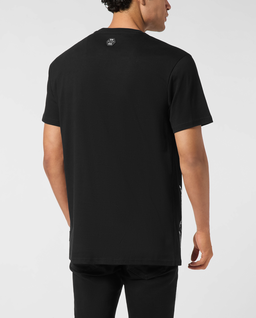 Czarny t-shirt Chrome Crest Skull - Image #1