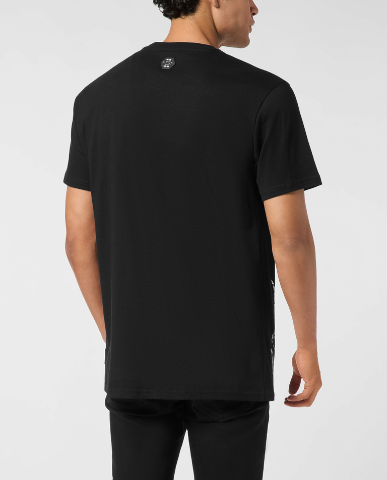 Czarny t-shirt Chrome Crest Skull