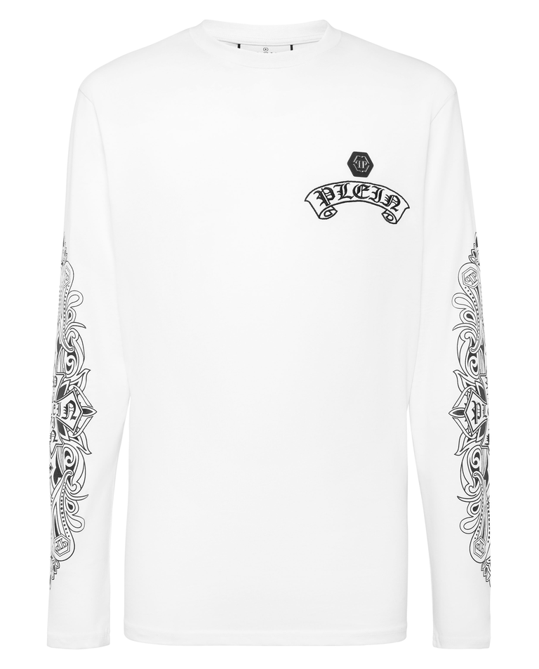 Biały longsleeve Chrome Crest - Image #1