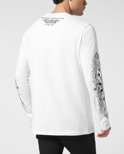 Biały longsleeve Chrome Crest - Image #3