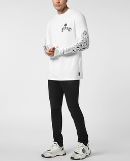 Biały longsleeve Chrome Crest - Image #2