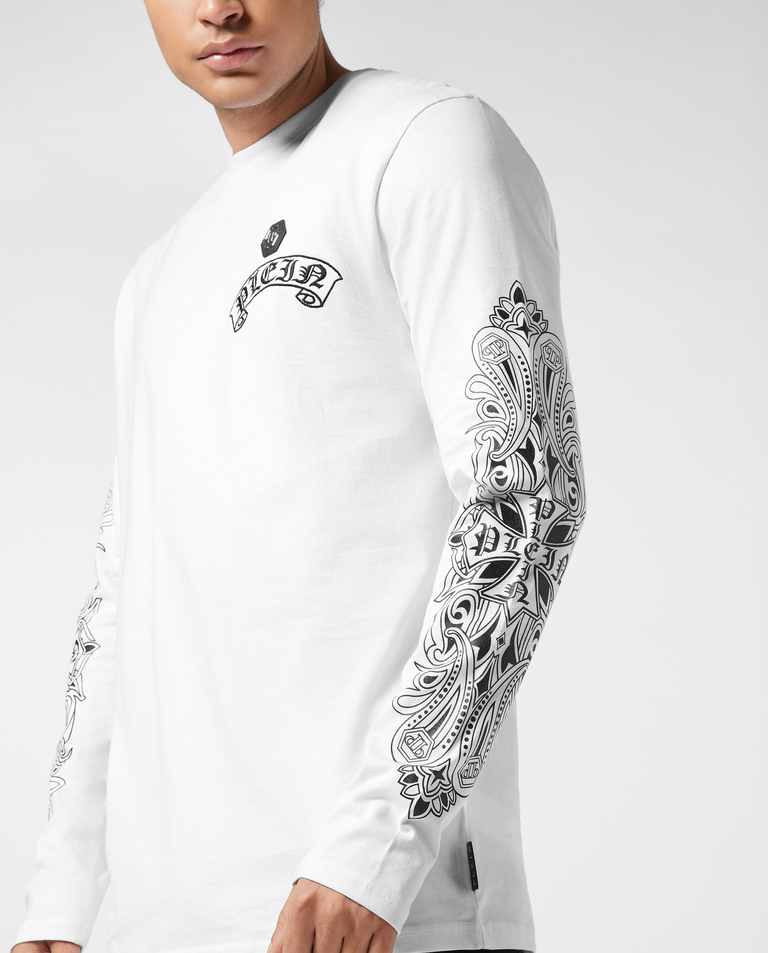 Biały longsleeve Chrome Crest - Image #4