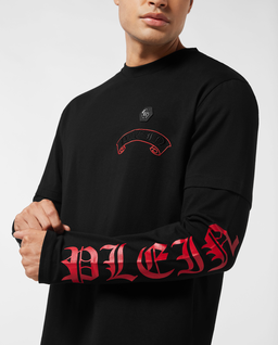Czarny longsleeve z podwójnym rękawem - Image #3