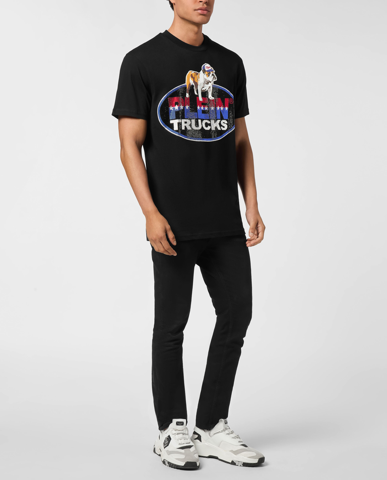 Czarny t-shirt z bawełny Bulldog - Image #2