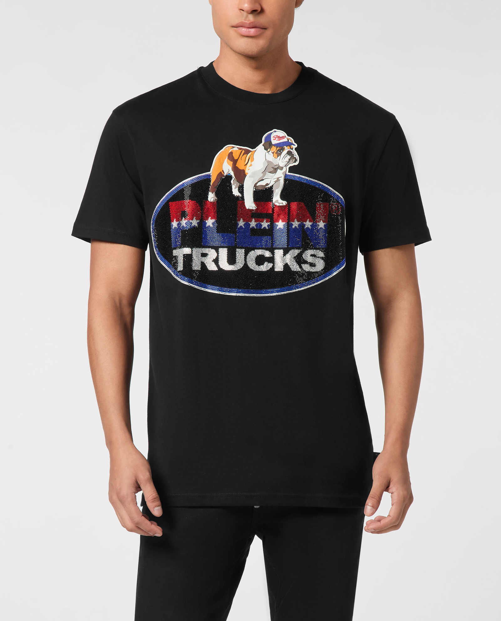 Czarny t-shirt z bawełny Bulldog - Image #0