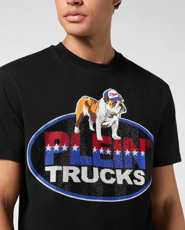 Czarny t-shirt z bawełny Bulldog - Image #4