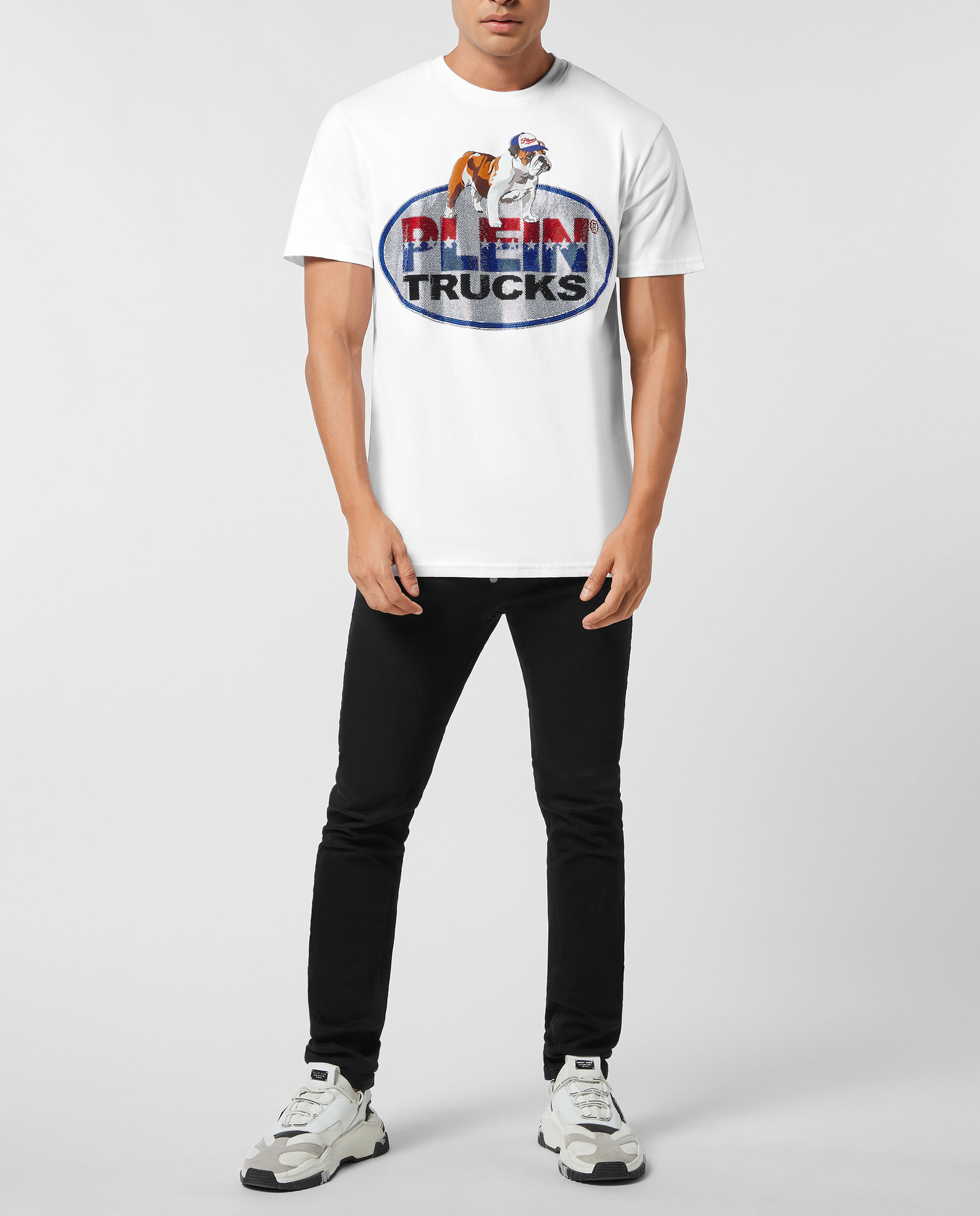 Biały t-shirt z bawełny Bulldog - Image #2