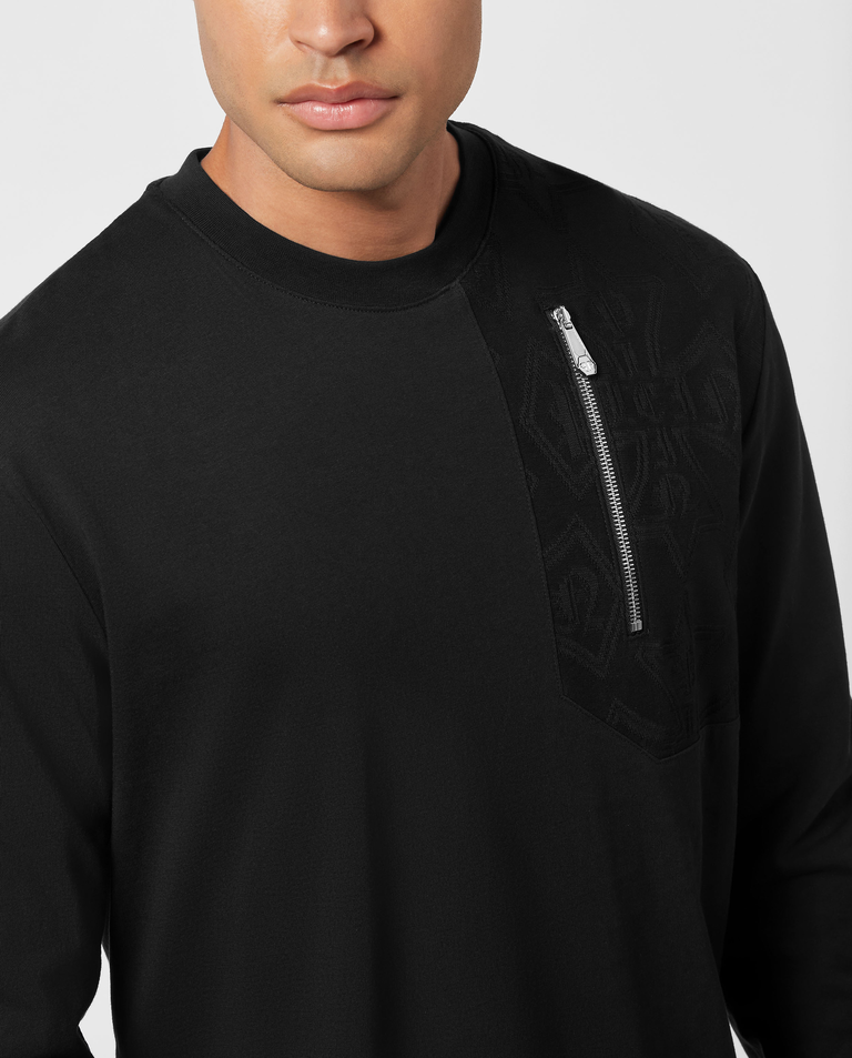 Bawełniany longsleeve z suwakiem - Image #3