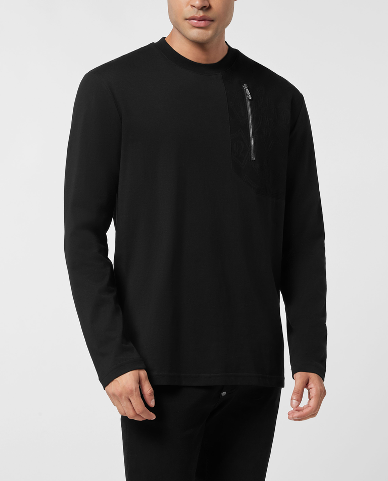 Bawełniany longsleeve z suwakiem