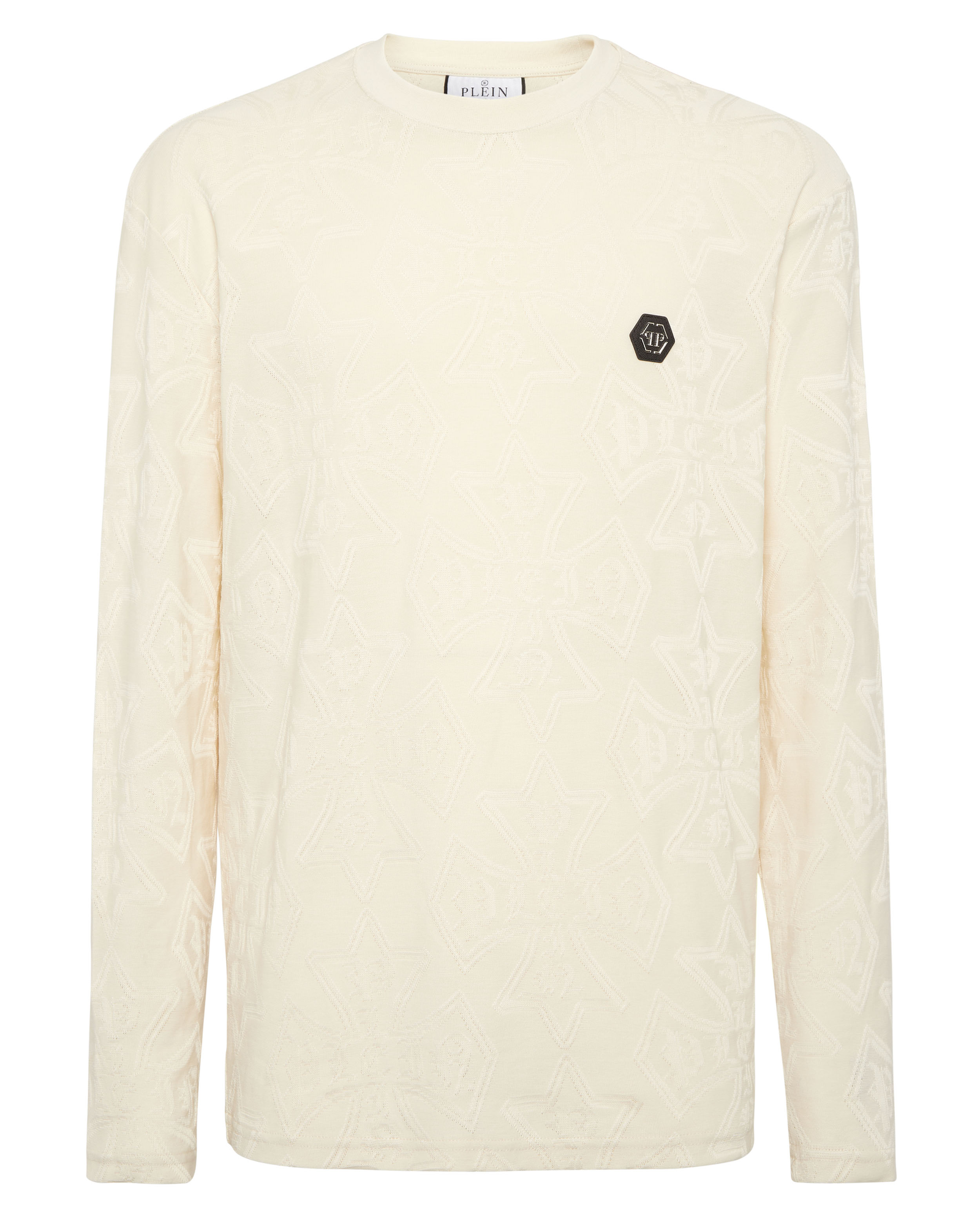 Beżowy żakardowy longsleeve - Image #1