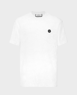 Biały t-shirt z logo - Image #0