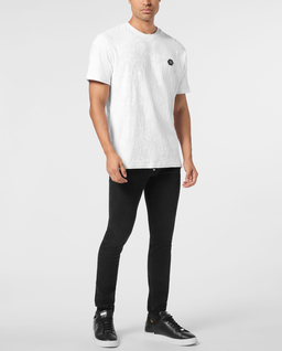 Biały t-shirt z logo - Image #2