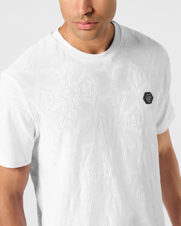 Biały t-shirt z logo - Image #3