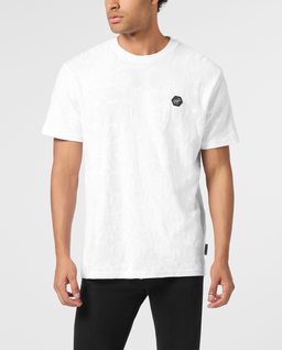 Biały t-shirt z logo - Image #0