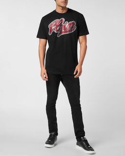 Czarna koszulka z okrągłym dekoltem - Image #2