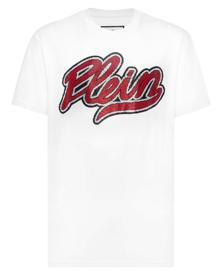 Biała koszulka z okrągłym dekoltem