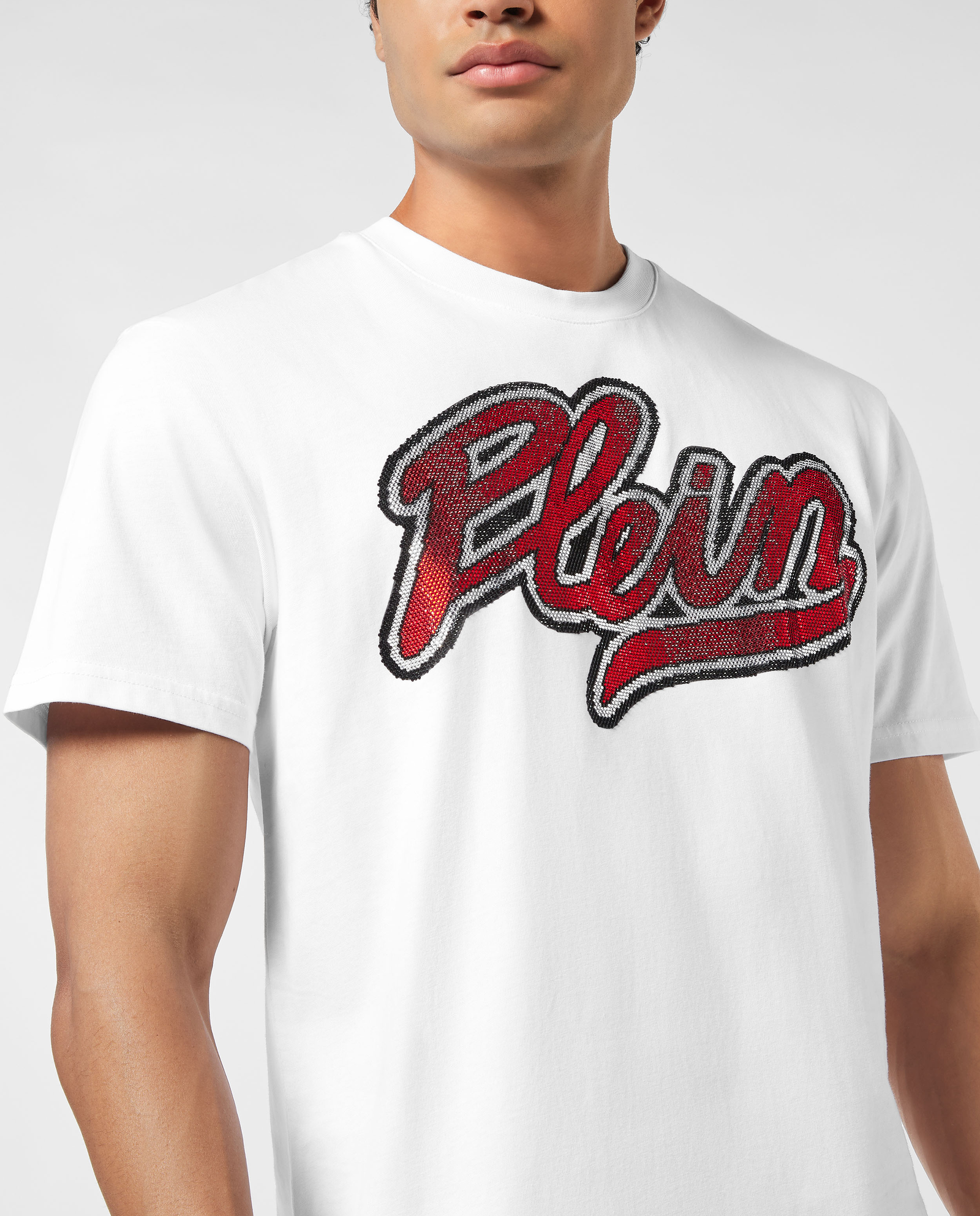 Biała koszulka z okrągłym dekoltem - Image #3